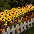 6 Pack Sunflower Solar Garden Lights Decorative Solar Landscape Lights in 6 Pack Sunflowers Lights