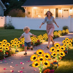 6 Pack Sunflower Solar Garden Lights Decorative Solar Landscape Lights in 6 Pack Sunflowers Lights, alternate view 3