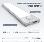 6 Pack Under Cabinet Lighting Wireless, 50 LED Rechargeable Battery Motion Sensor Light Indoor, Stick On, alternate view 6