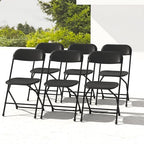 6 Pack White Folding Chairs for School Events Wedding Party Picnic