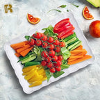 6 Pack White Serving Tray - 9 x 13 Inch, Heavy Duty White Serving Trays and Platters for Party - Premium Serving, alternate