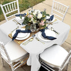 6 Pack White Square Tablecloths 70x70 Inch for 2-4 Ft Tables in 70x70 Inch in White, alternate view 2