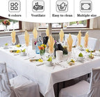 6 Pack White Square Tablecloths 70x70 Inch for 2-4 Ft Tables in 70x70 Inch in White, alternate view 5
