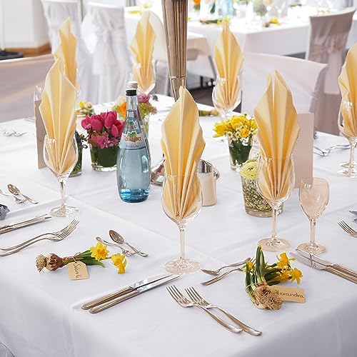 6 Pack White Square Tablecloths 70x70 Inch for 2-4 Ft Tables in 70x70 Inch in White, alternate view 6
