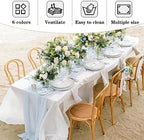 6 Pack White Table Cloths 70x120 Inch for 6-8 Ft Rectangle Tables in 70x120 Inch in White, alternate view 6