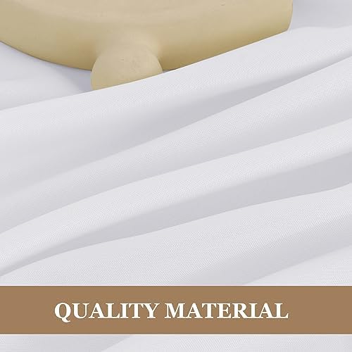 6 Pack White Table Cloths 90x156 Inch for 8 Foot Rectangle Tables in 90x156 Inch in White, alternate view 7