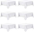 6-Pack White Tablecloths for Square Tables, 70 x 70 Inches in 70 x 70 Inches