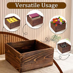 6-Pack Wood Risers Display Stands, Multi-Height Food Risers for Buffet Table, Rustic Wooden Cake & Cupcake, alternate view 4