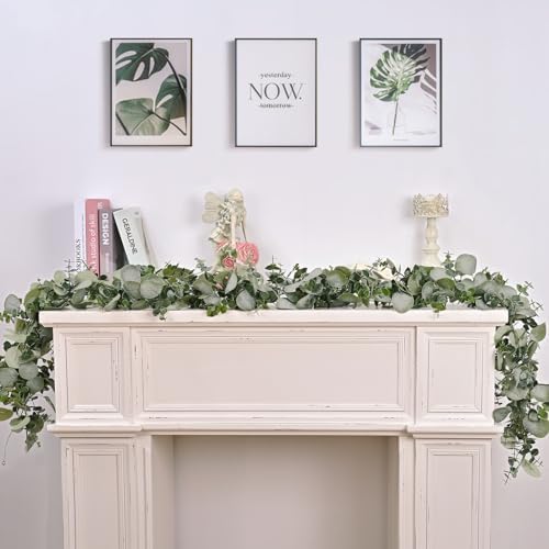 6 Packs 6FT Artificial Eucalyptus Garland Faux Greenery Garland, alternate view 5