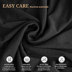 6 Packs Black Round Cocktail Table Skirt 32"x 43", alternate view 7
