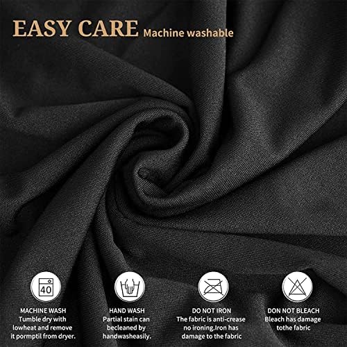 6 Packs Black Round Cocktail Table Skirt 32"x 43", alternate view 7