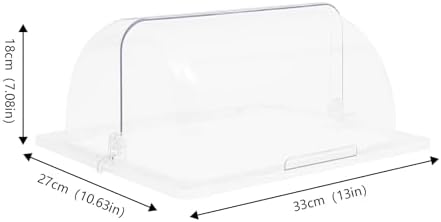 6 Packs Clear Chafing Dish Covers, 1/2 Size 90° Roll Top Chafing Dish Lid Plastic Transparent Chafing Dessert, alternate view