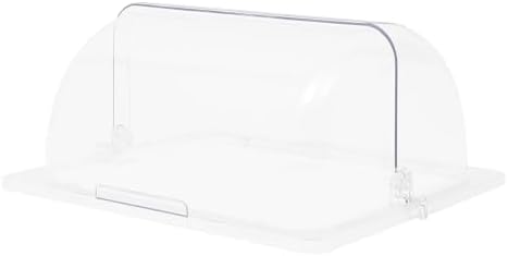 6 Packs Clear Chafing Dish Covers, 1/2 Size 90° Roll Top Chafing Dish Lid Plastic Transparent Chafing Dessert, alternate view