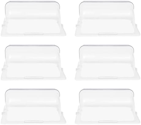 6 Packs Clear Chafing Dish Covers, 1/2 Size 90° Roll Top Chafing Dish Lid Plastic Transparent Chafing Dessert, alternate view