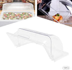 6 Packs Clear Chafing Dish Covers, 1/2 Size 90° Roll Top Chafing Dish Lid Plastic Transparent Chafing Dessert, alternate view