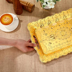 6 Packs Plastic Serving Trays with Handles 17x11 3D, Luxury Gold in Luxury Gold, alternate view 2