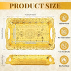 6 Packs Plastic Serving Trays with Handles 17x11 3D, Luxury Gold in Luxury Gold, alternate view 3
