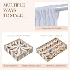 6 Panels 5×40ft White Ceiling Drapes for Wedding, Wrinkle Free Thick Polyester 40ft Extra Long Ceiling Curtains, alternate