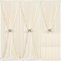 6 Panels Champagne Backdrop Curtain for Parties Wedding Baby Shower Wrinkle Free Photo Curtains Backdrop Drapes
