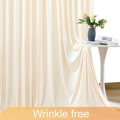 6 Panels Champagne Backdrop Curtain for Parties Wedding Baby Shower Wrinkle Free Photo Curtains Backdrop Drapes, alternate