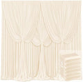 6 Panels Champagne Backdrop Curtains for Wedding Party Wrinkle Free Backdrops Curtain Drapes Fabric Decorations