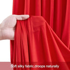 6 Panels Red Backdrop Curtains for Wedding Party Wrinkle Free Backdrops Curtain Drapes Fabric Decorations Photo, alternate