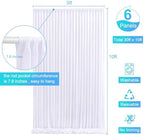 6 Panels White Backdrop Curtain for Parties Wedding Wrinkle Free White Photo Curtains Backdrop Drapes Fabric, alternate view