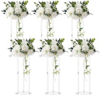 6 Pcs 20 Inch Wedding Centerpieces for Tables Flower Stand in Clear