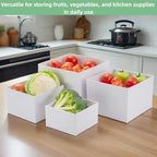 6 PCS 3-8 Inch Buffet Risers and Stands, Food Risers for Buffet Table in White, alternate view 6