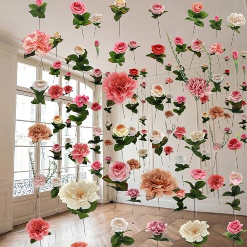 6 Pcs 35.10 ft Hanging Flower Artificial Wildflower Garlands Floral Vines, alternate view 3