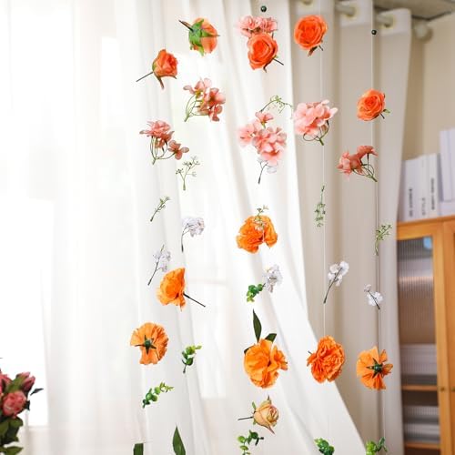 6 Pcs 35.4 ft Hanging Flower Artificial Wildflower Garlands Floral Vines, alternate view 4