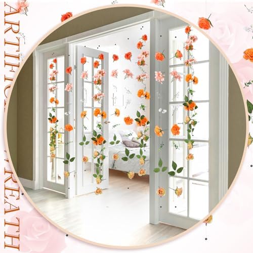 6 Pcs 35.4 ft Hanging Flower Artificial Wildflower Garlands Floral Vines, alternate view 6