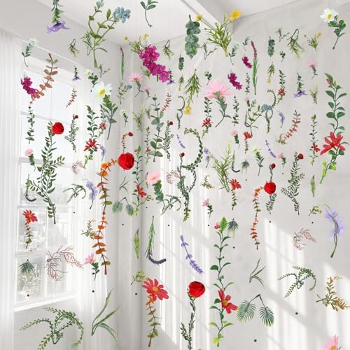 6 Pcs 35.5 ft Hanging Flower Artificial Wildflower Garlands Floral Vines, alternate view 3
