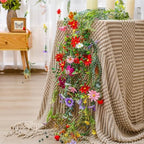 6 Pcs 35.5 ft Hanging Flower Artificial Wildflower Garlands Floral Vines, alternate view 4