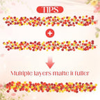 6 Pcs 36 ft Total Fall Orange Flower Garland Thanksgiving Decor in Fall 3 Color, alternate view 4