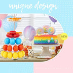 6 Pcs 4 Tiers Macaron Tower Stand Cupcake Display Rack in Clear, alternate view 5