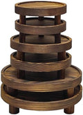 6 PCS 5/6/8 Inch Wooden Risers for Display Wood Pedestal Stand (Brown) in Wood