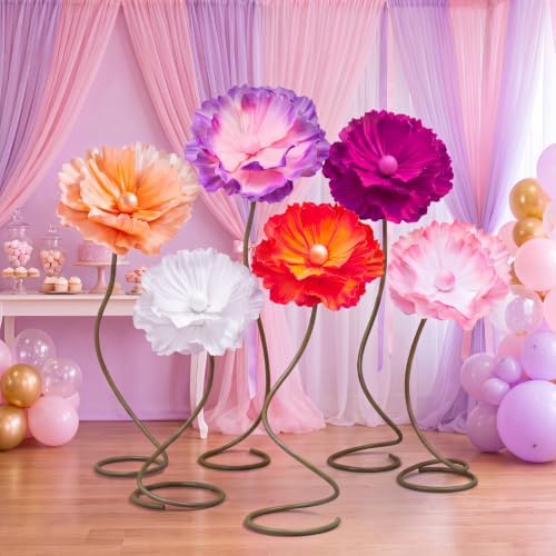 6 PCS 5ft Giant Artificial Flower for Wedding & Birthday Party in Multi Color