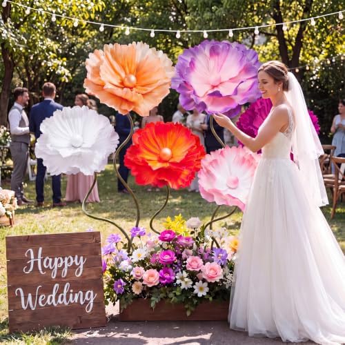 6 PCS 5ft Giant Artificial Flower for Wedding & Birthday Party in Multi Color, alternate view 7