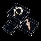 6 Pcs Acrylic Box Nesting Display Box Risers for Display 5 Sided Clear Stand Transparent Cases with Hollow, alternate view 4