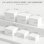 6 PCS Acrylic Buffet Risers and Stands, (10" 9" 8" 7" 6" 5") Food Risers for Buffet Table, Dessert Table Display, alternate