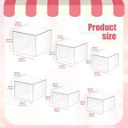 6 Pcs Acrylic Buffet Risers, Clear Stackable Food Display Stand in Clear, alternate view 3