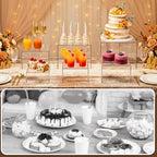 6 Pcs Acrylic Buffet Risers, Clear Stackable Food Display Stand in Clear, alternate view 5