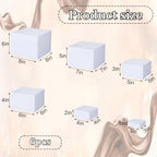 6 PCS Acrylic Buffet Risers, Nesting Display Stands for Food & Dessert Table, White Cube Boxes for Party, alternate view 3