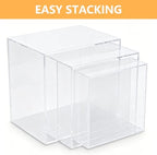 6 PCS Acrylic Display Case, 3" to 8" Food Display Buffet Risers in Clear, alternate view 6