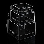 6 Pcs Acrylic Display Riser Stand for Jewelry Buffet Table, Clear in Clear, alternate view 3