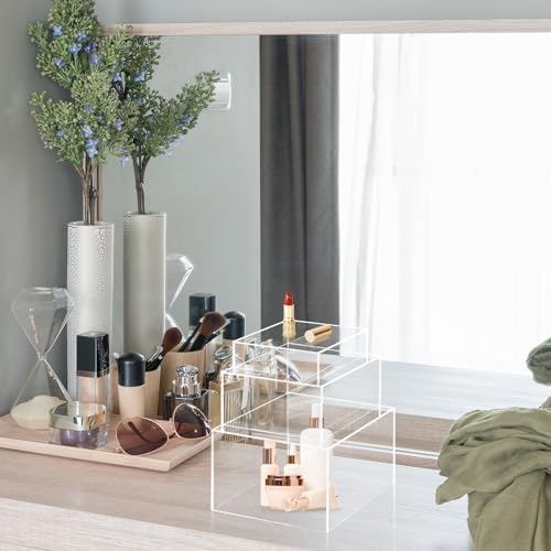 6 Pcs Acrylic Display Riser Stand for Jewelry Buffet Table, Clear in Clear, alternate view 5