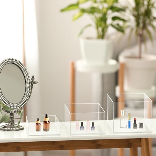 6 Pcs Acrylic Display Riser Stand for Jewelry Buffet Table, Clear in Clear, alternate view 6