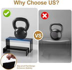 6 Pcs Acrylic Display Risers, 2 Set(7.9”L-8.3”L-8.7”L), Black in Black, alternate view 4