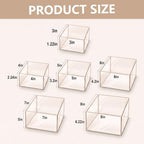 6 Pcs Acrylic Display Risers 6 Sizes 5 Sided Clear Cube Boxes, 3 to 8 Inch in transparent, alternate view 3